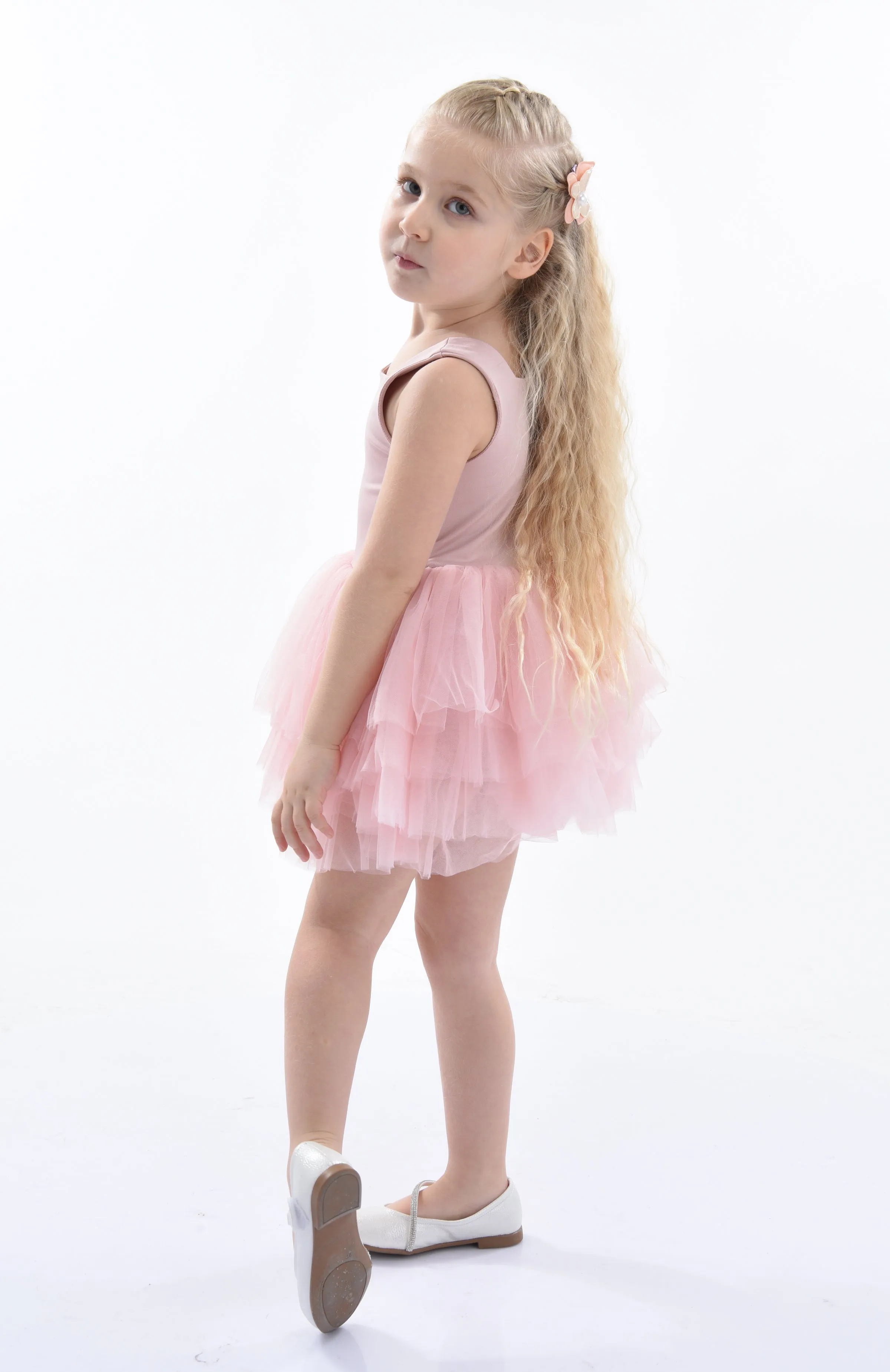 Pink Blush Solid Tutu Dress
