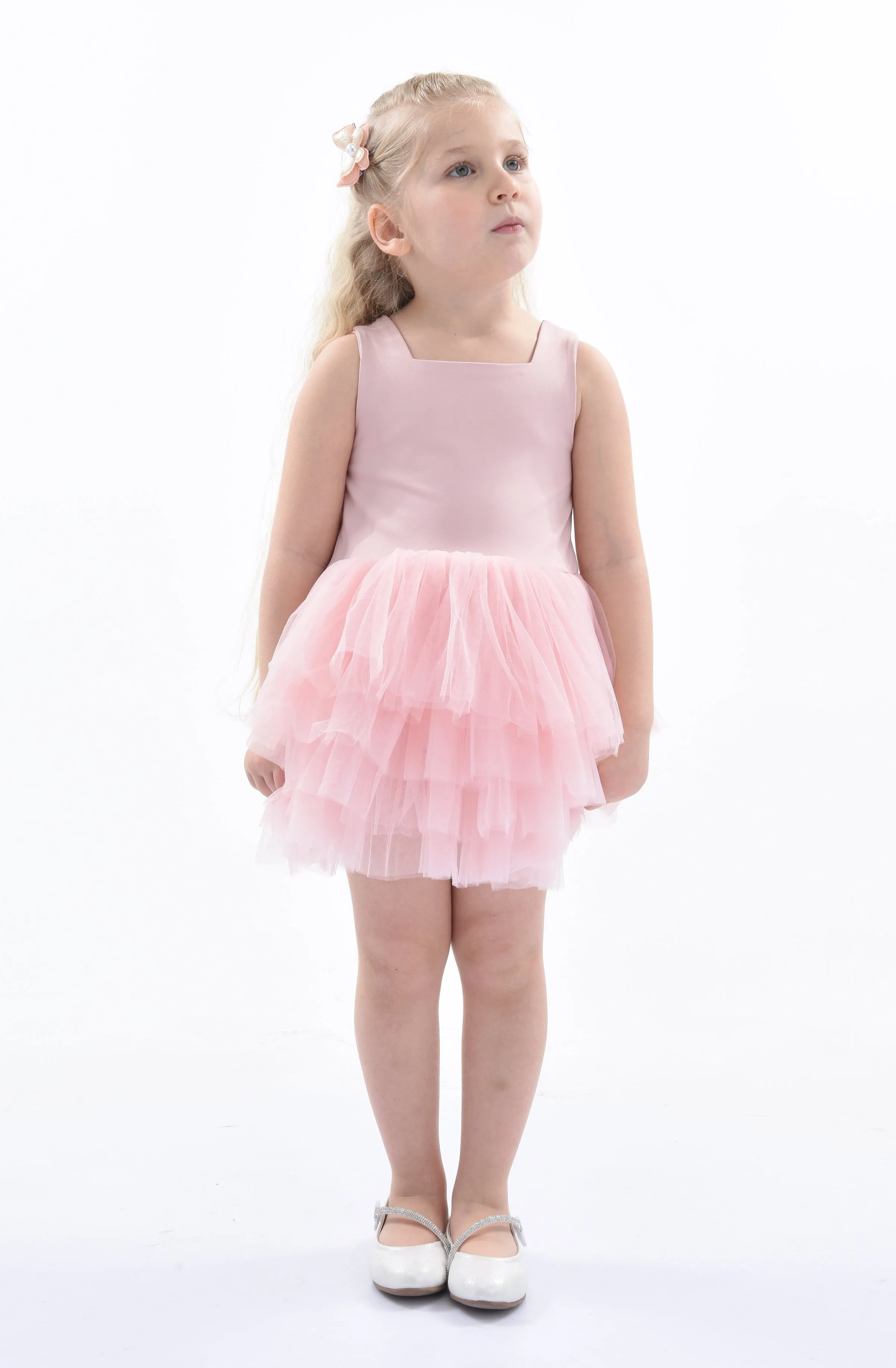 Pink Blush Solid Tutu Dress