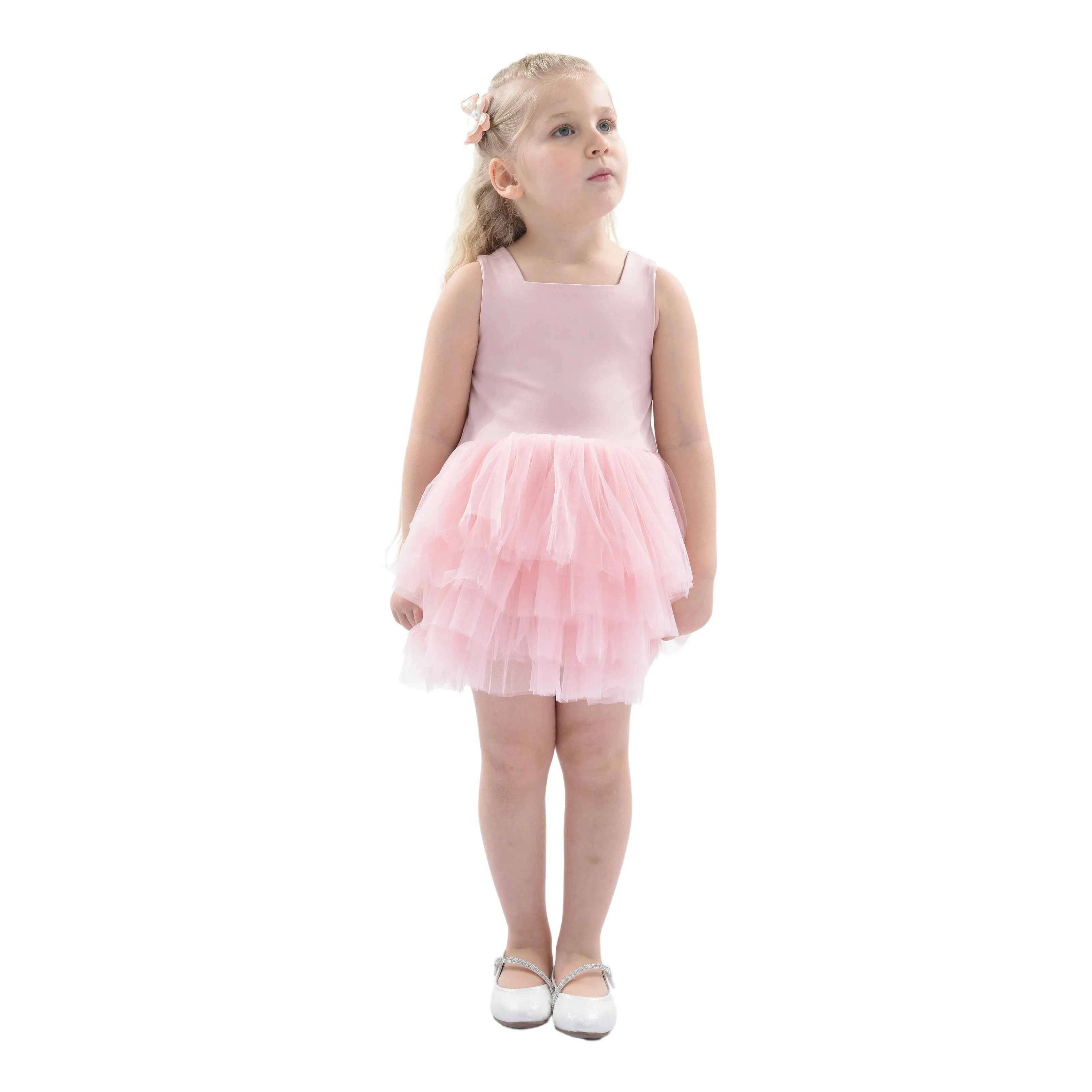 Pink Blush Solid Tutu Dress