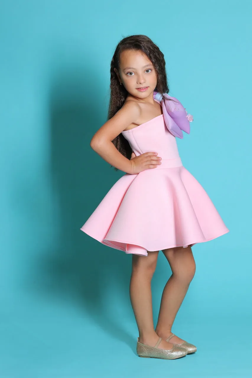 Pink Charlotte Bow Dress