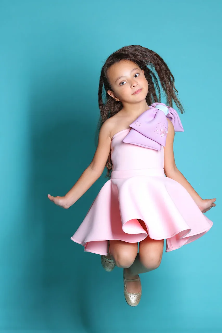 Pink Charlotte Bow Dress