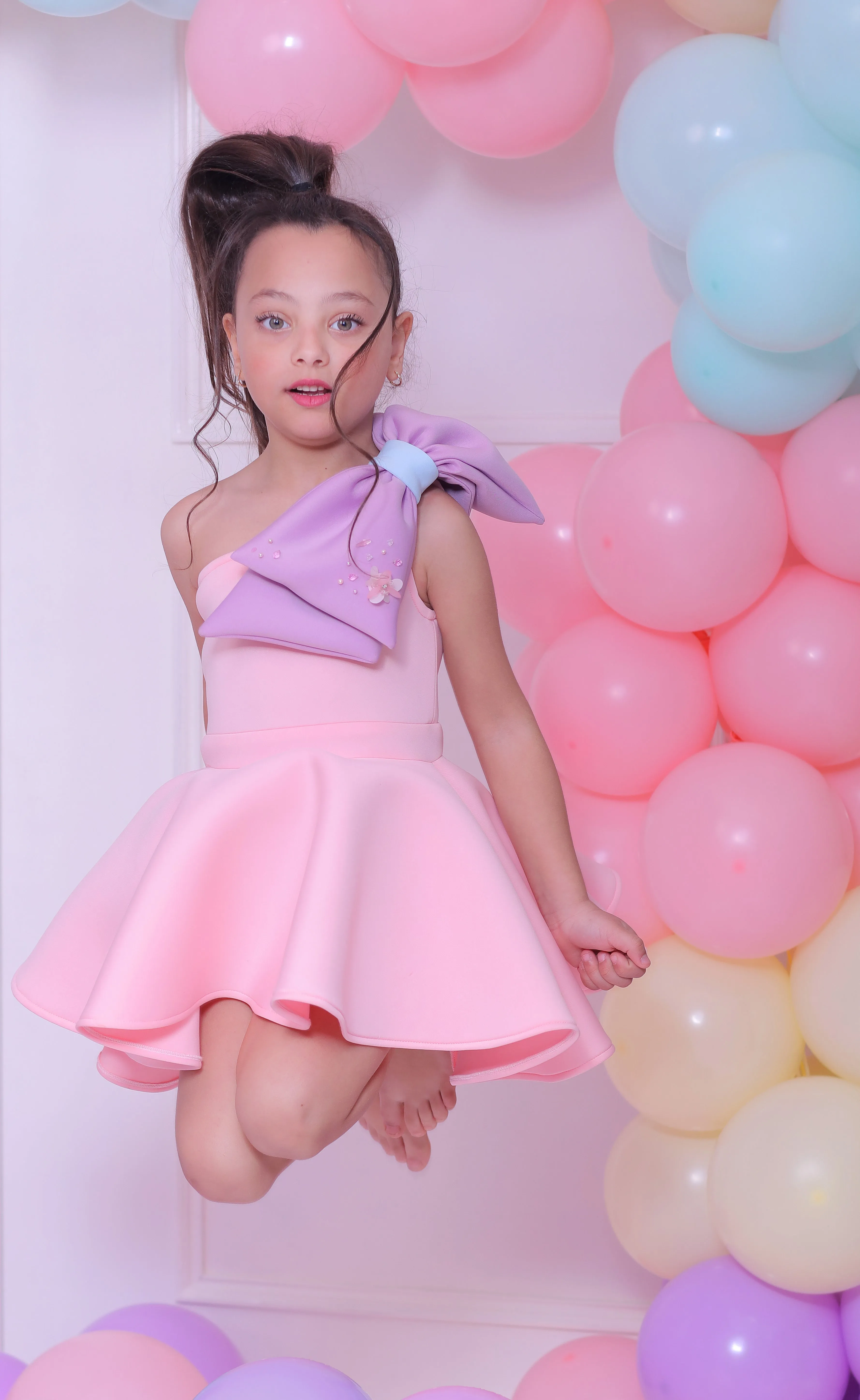 Pink Charlotte Bow Dress