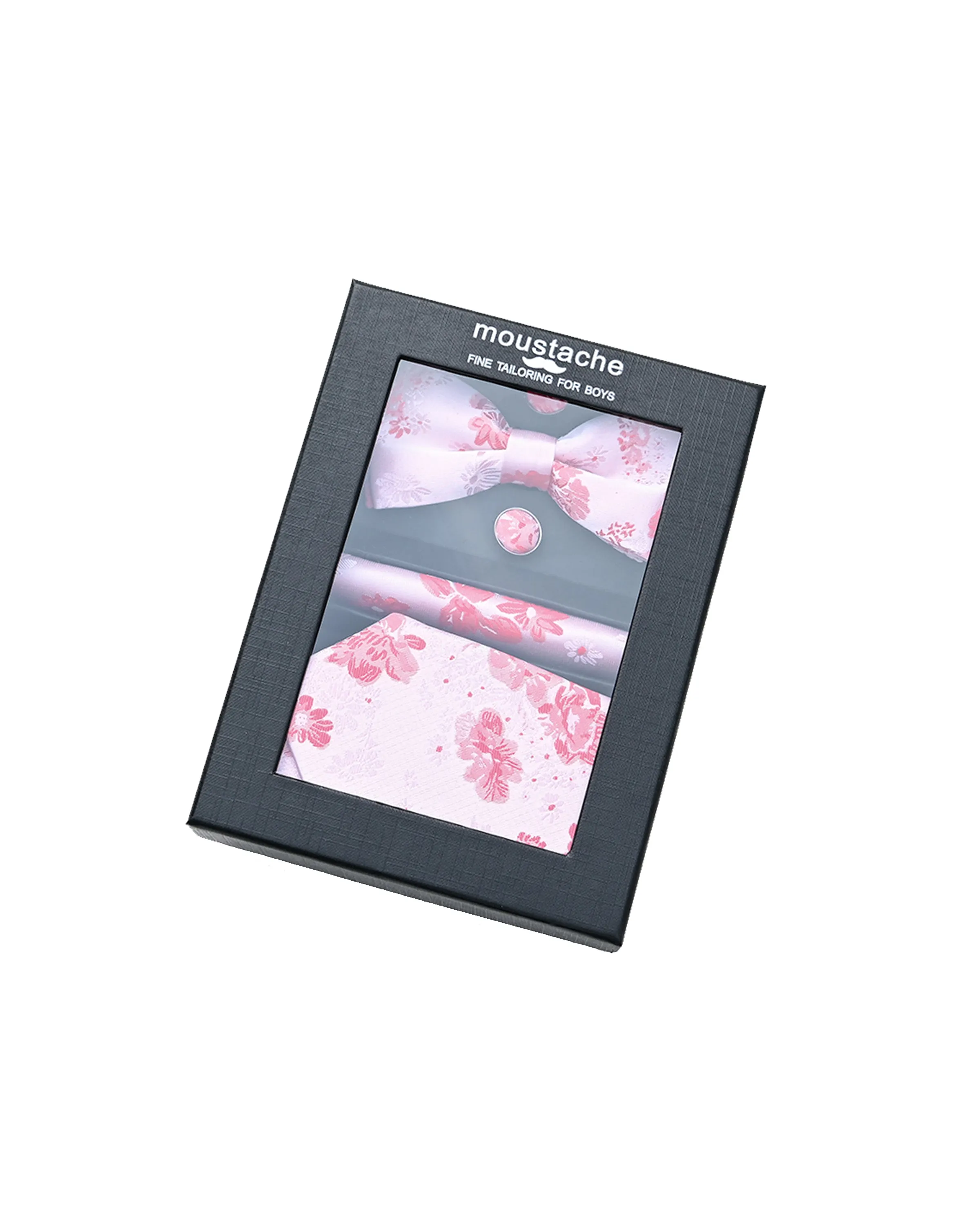 Pink Floral Tie Set