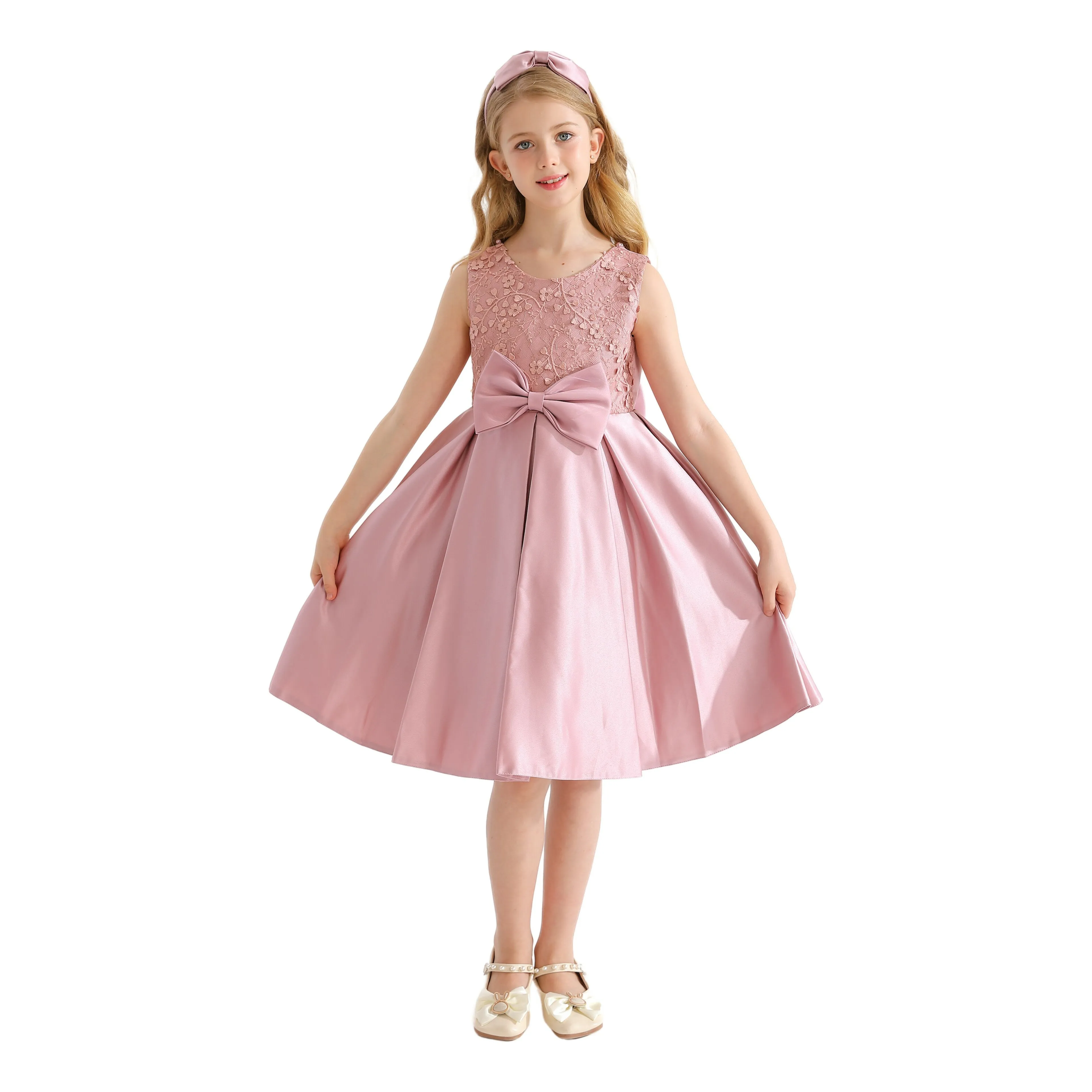 Pink Hampton Double Bow Dress
