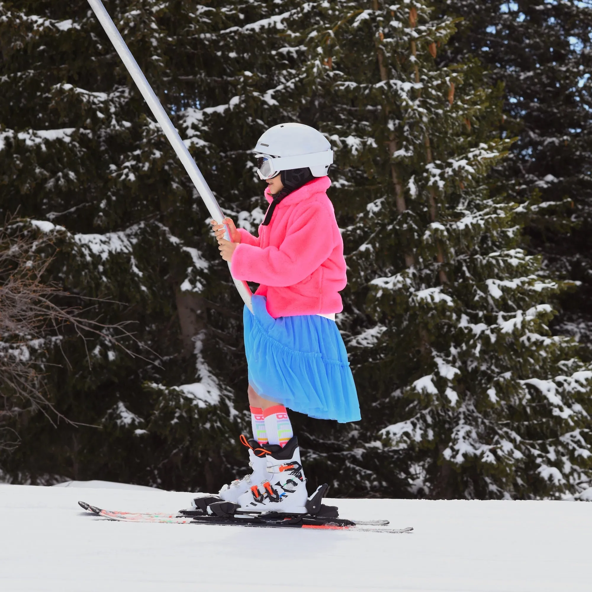 Pink Neon Fleece Coat