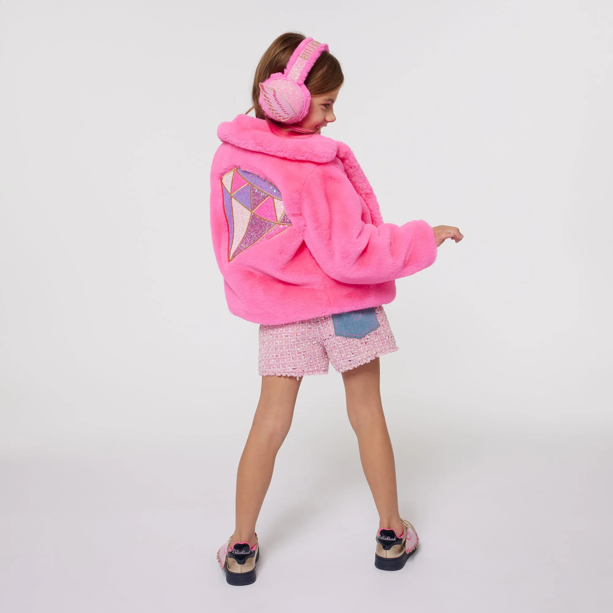 Pink Neon Fleece Coat