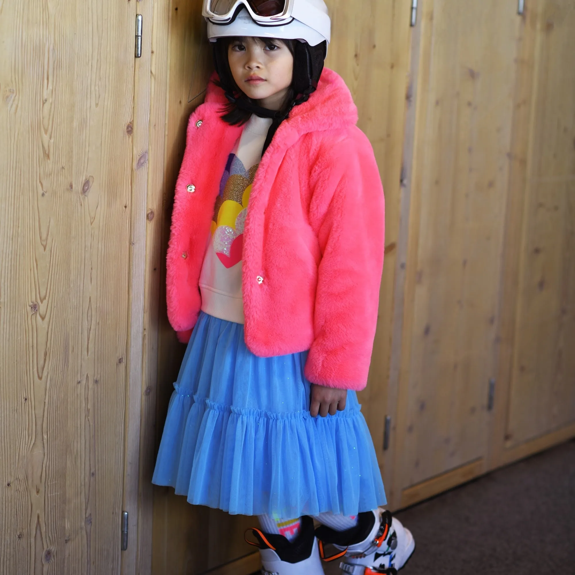 Pink Neon Fleece Coat