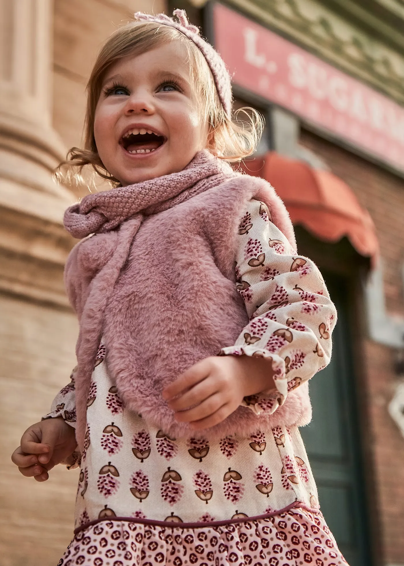 Pink Pom Faux Fur Vest