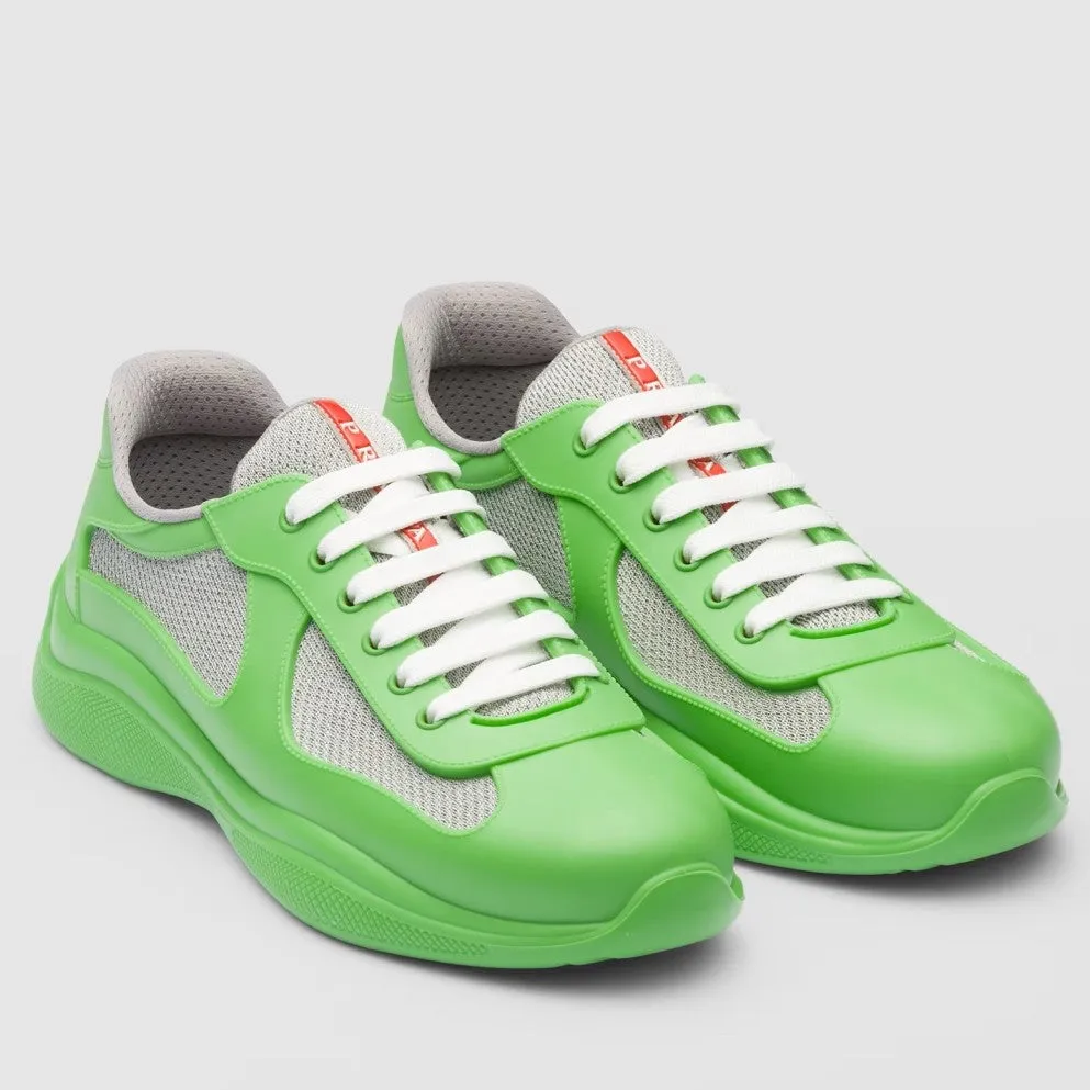 Prada Green Americas Cup Rubber Trainers
