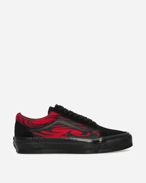 Premium Old Skool Y2K Flame Sneakers Black / Red