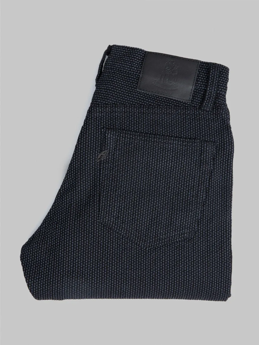 Pure Blue Japan 1170-1-BK Grey Black Sashiko Regular Straight Jeans