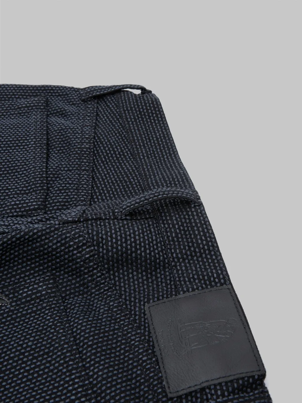 Pure Blue Japan 1170-1-BK Grey Black Sashiko Regular Straight Jeans