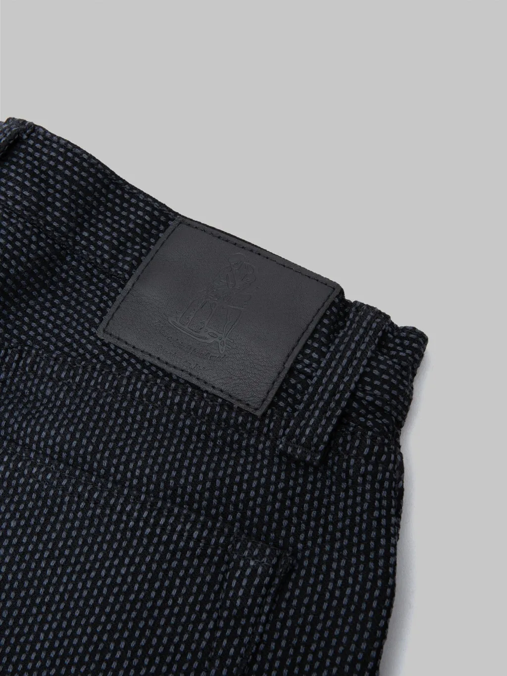Pure Blue Japan 1170-1-BK Grey Black Sashiko Regular Straight Jeans