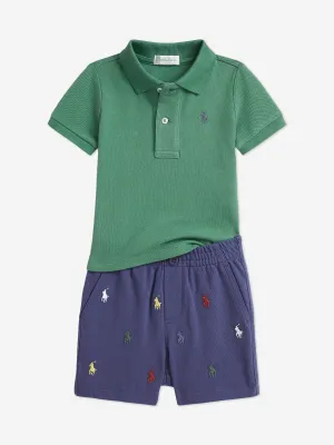 Ralph Lauren Baby Boys Short Set in Green