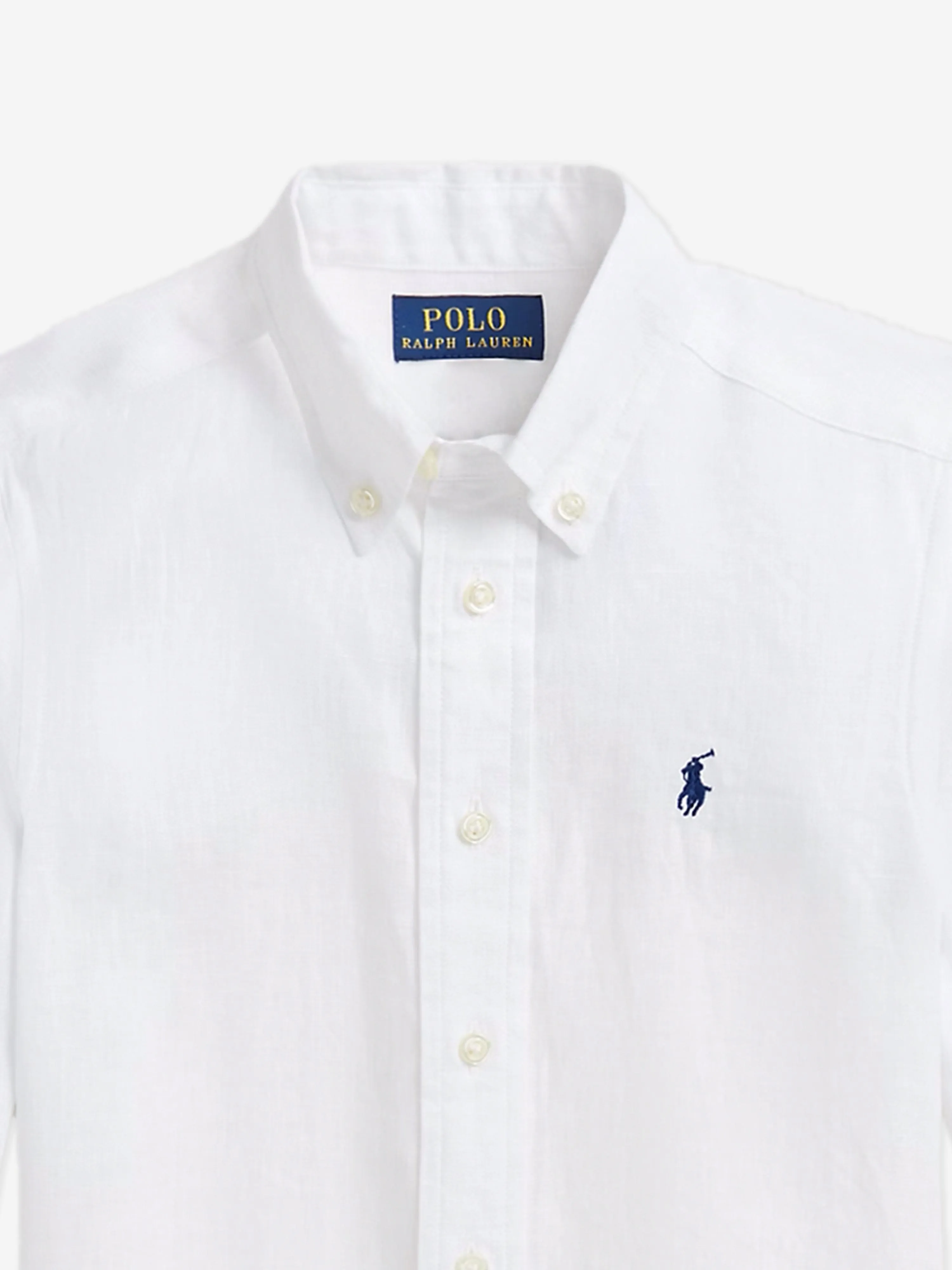 Ralph Lauren Boys Linen Shirt in White