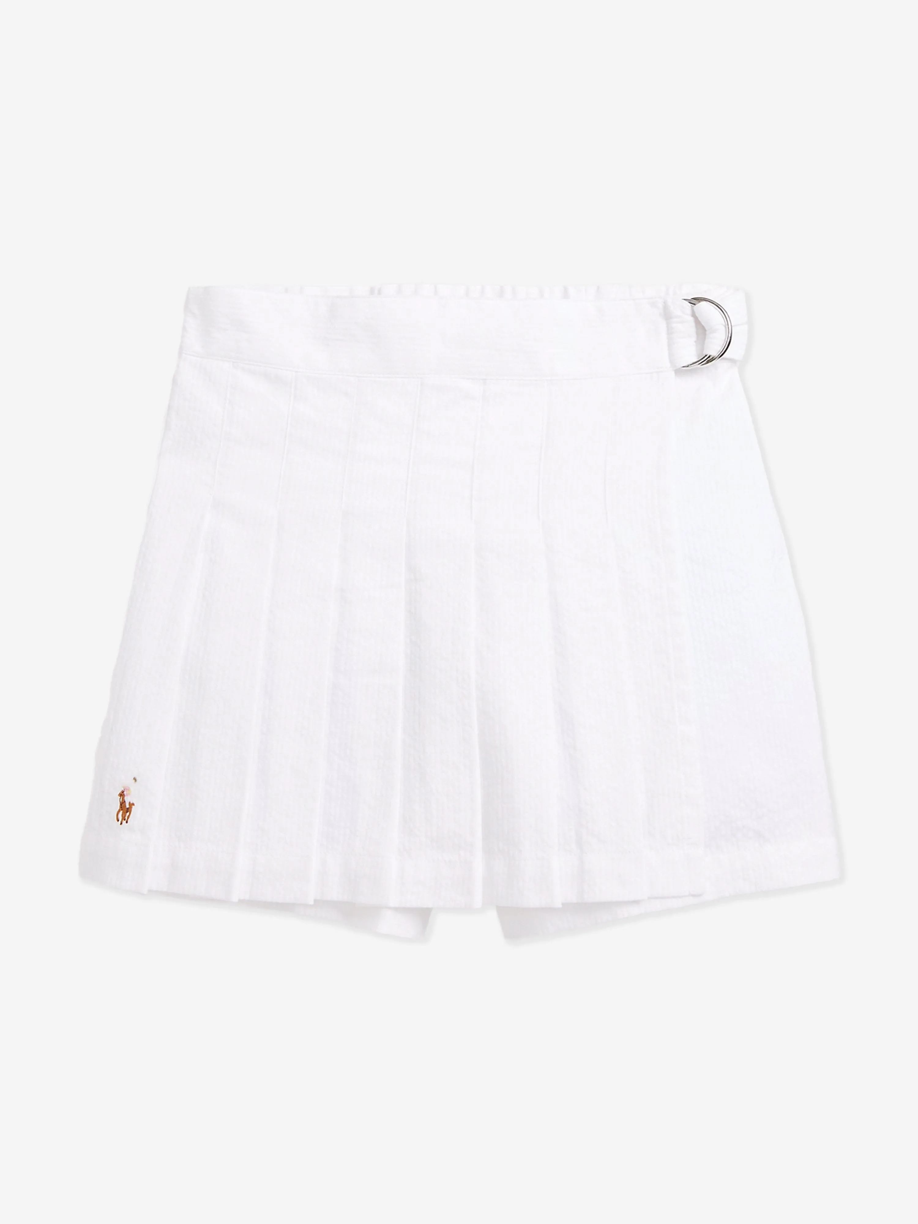 Ralph Lauren Girls Pleated Skort in White