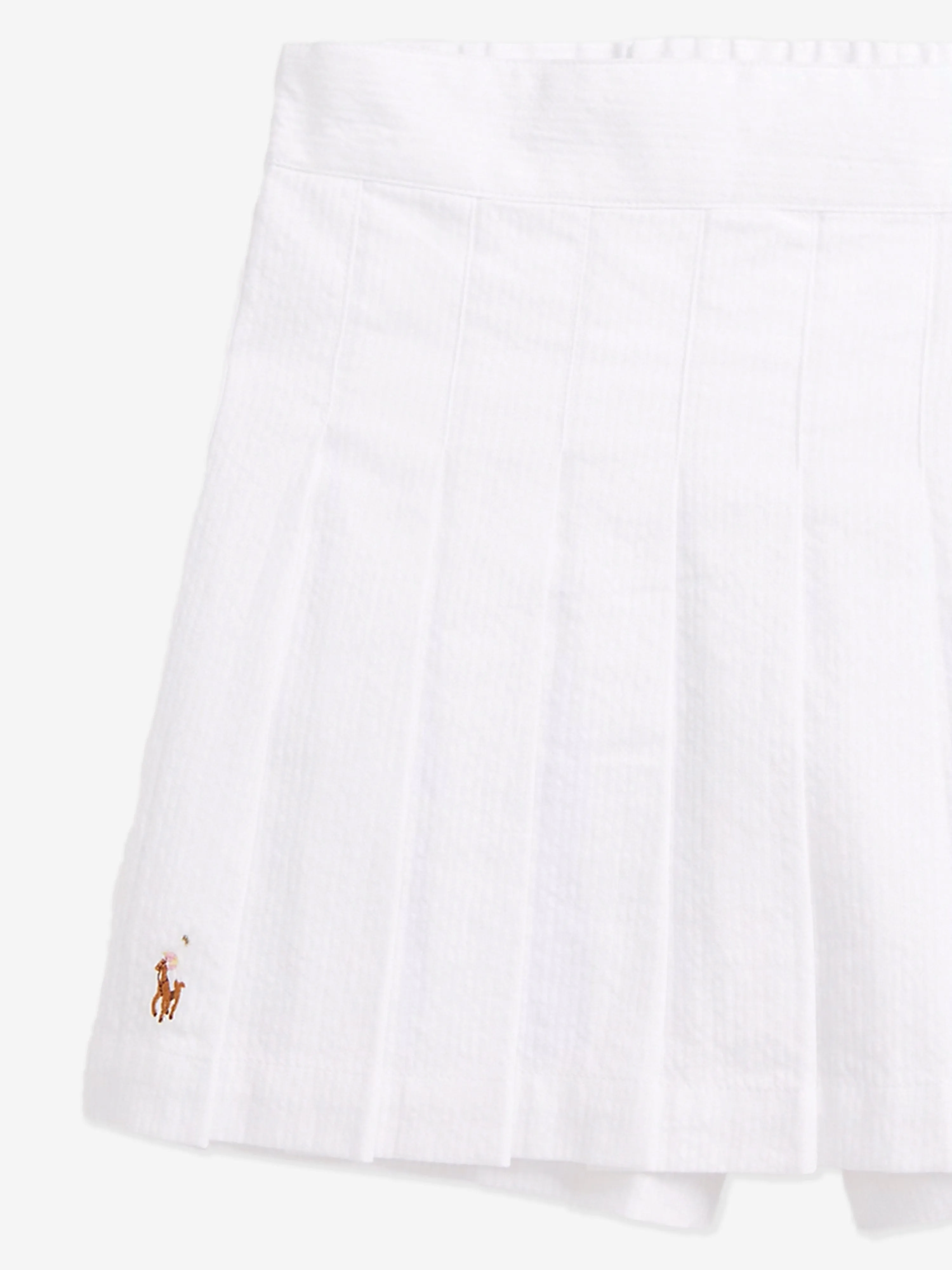 Ralph Lauren Girls Pleated Skort in White