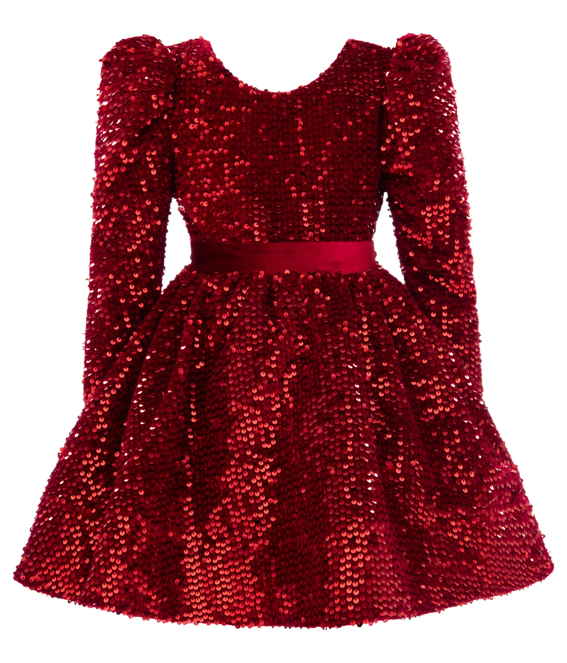 Red Merribrook Sequin Bow Dress