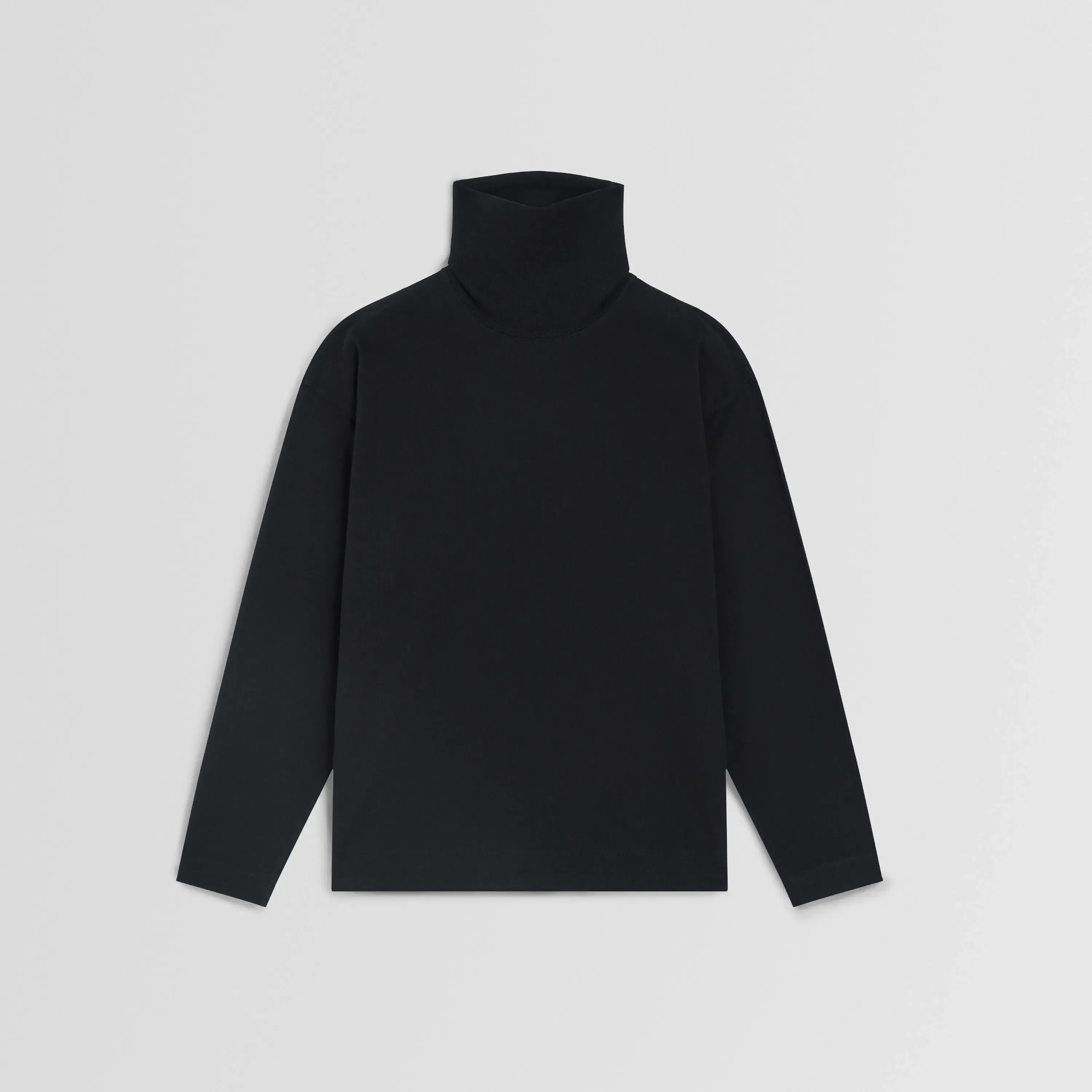 RELAXED LONG SLEEVE JERSEY | black cotton jersey