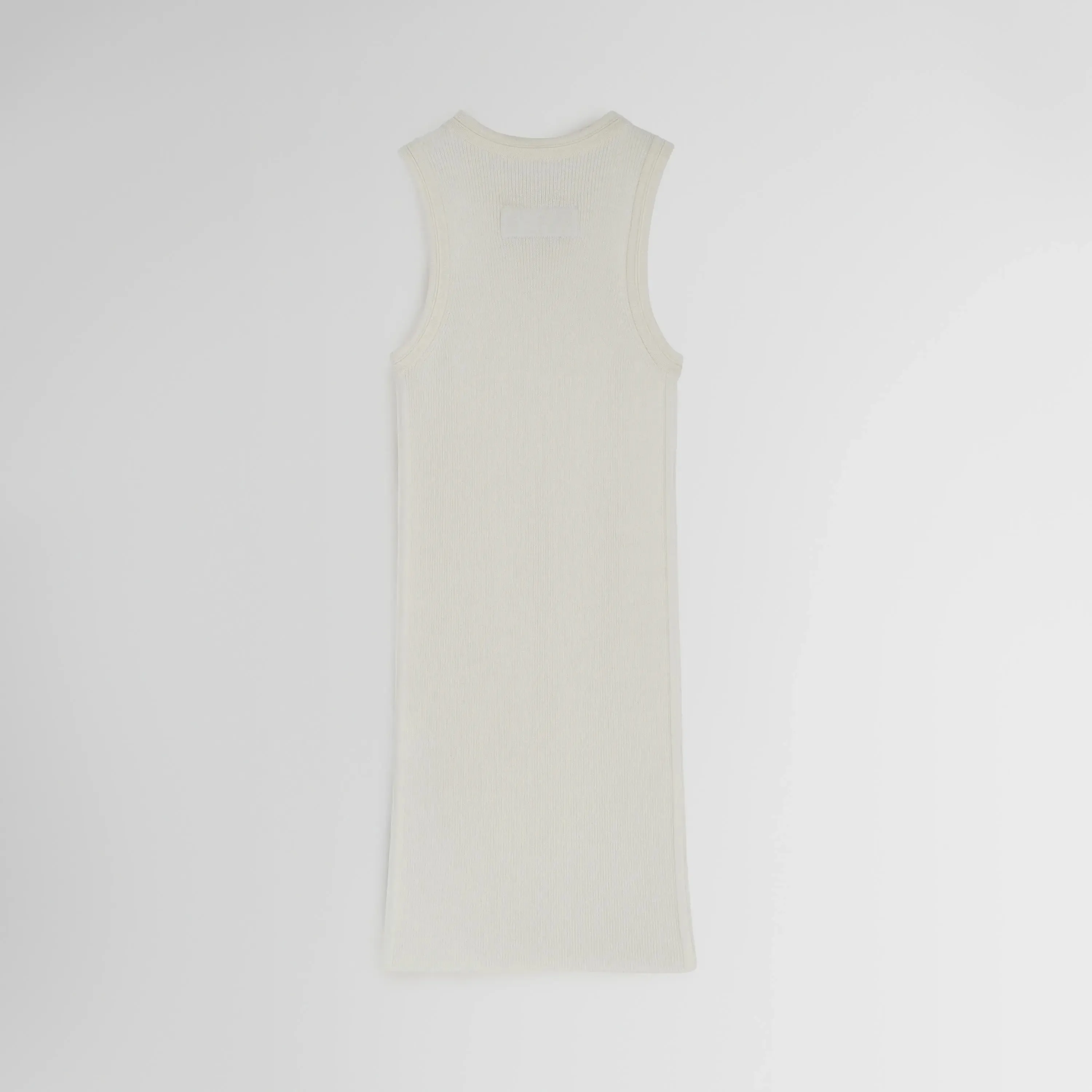 RIBBED TANK | cream wool