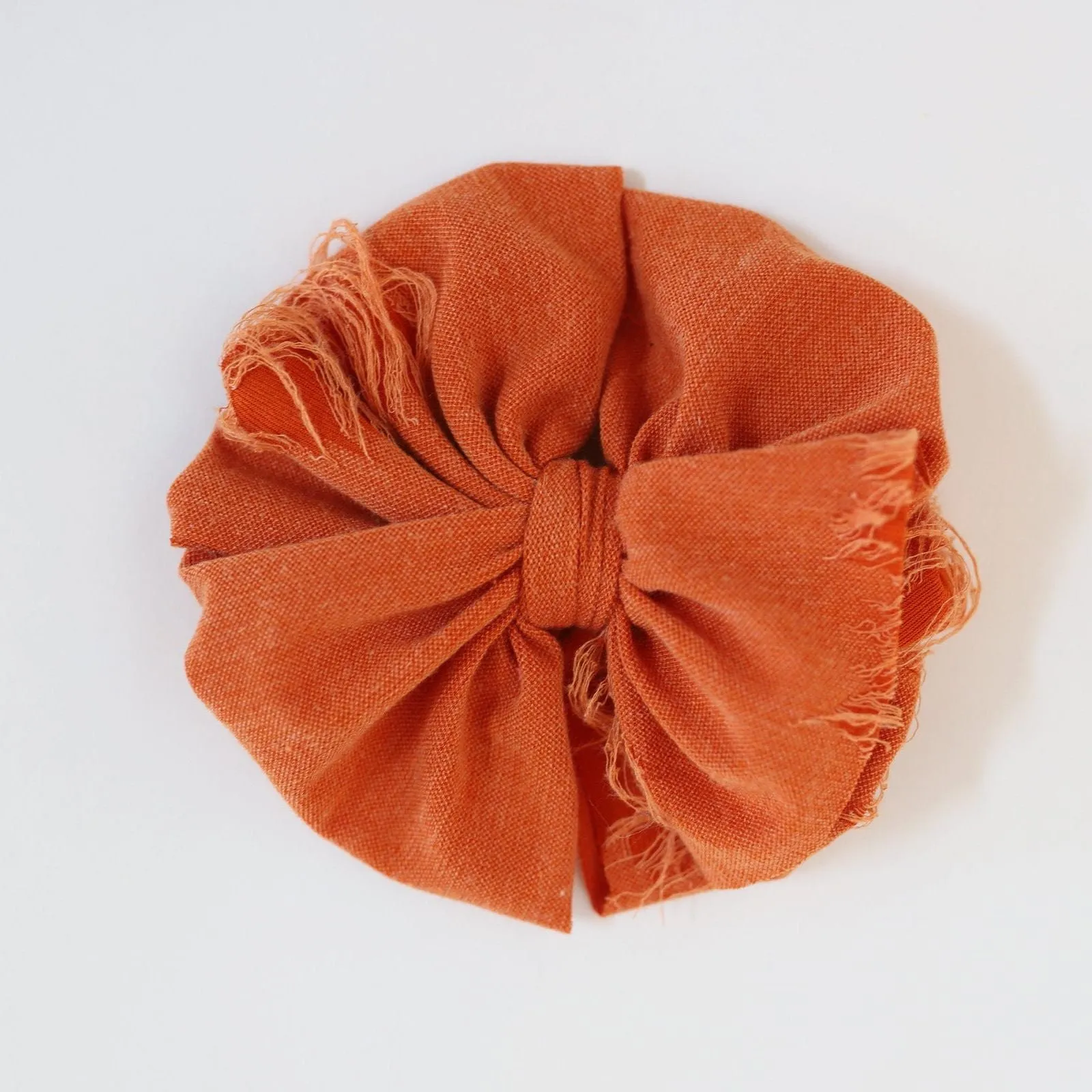 Rust Distressed Messy Bow