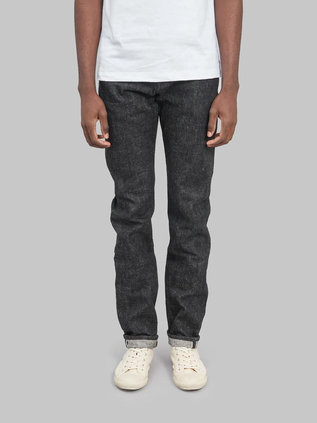 Samurai Jeans S211BK Koku-Benkei 17oz Slubby Black Relaxed Tapered Jeans