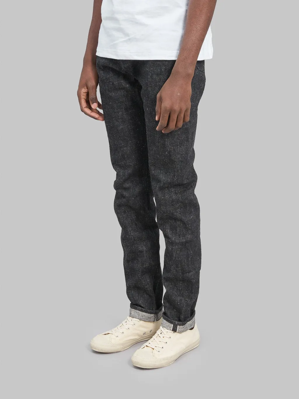 Samurai Jeans S211BK Koku-Benkei 17oz Slubby Black Relaxed Tapered Jeans