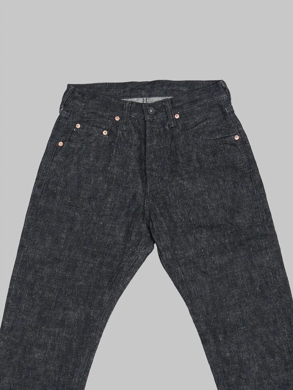 Samurai Jeans S211BK Koku-Benkei 17oz Slubby Black Relaxed Tapered Jeans