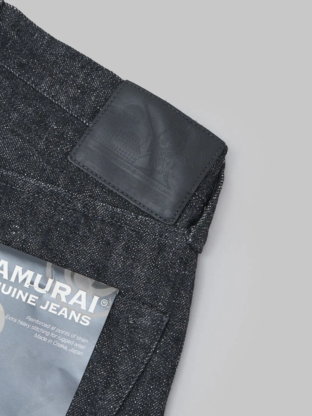 Samurai Jeans S211BK Koku-Benkei 17oz Slubby Black Relaxed Tapered Jeans