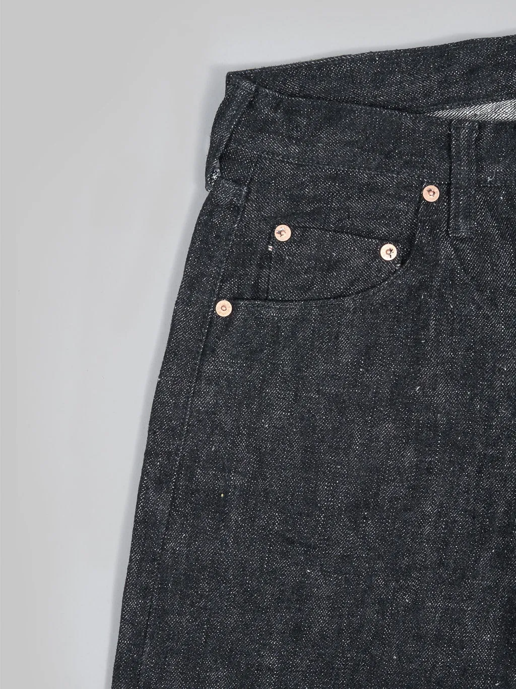 Samurai Jeans S211BK Koku-Benkei 17oz Slubby Black Relaxed Tapered Jeans