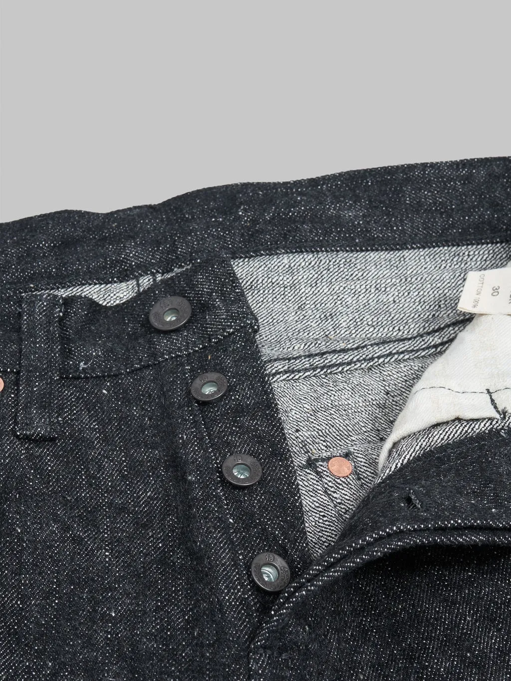 Samurai Jeans S211BK Koku-Benkei 17oz Slubby Black Relaxed Tapered Jeans