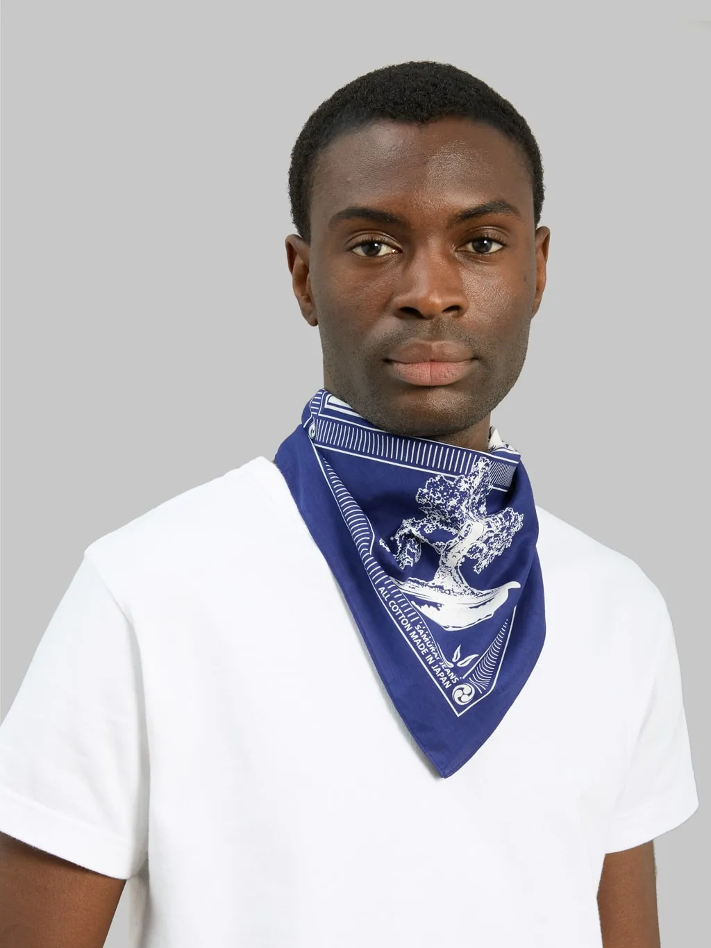 Samurai Jeans SJ-01 Bonsai Pattern Bandana Navy