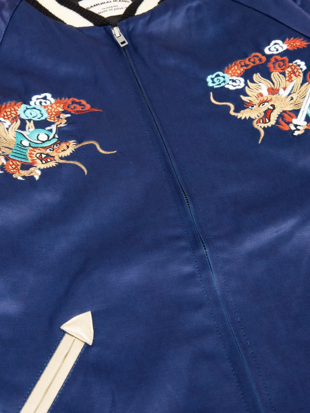 Samurai Jeans SJSKJ24 Sukajan Embroidered Satin Souvenir Jacket