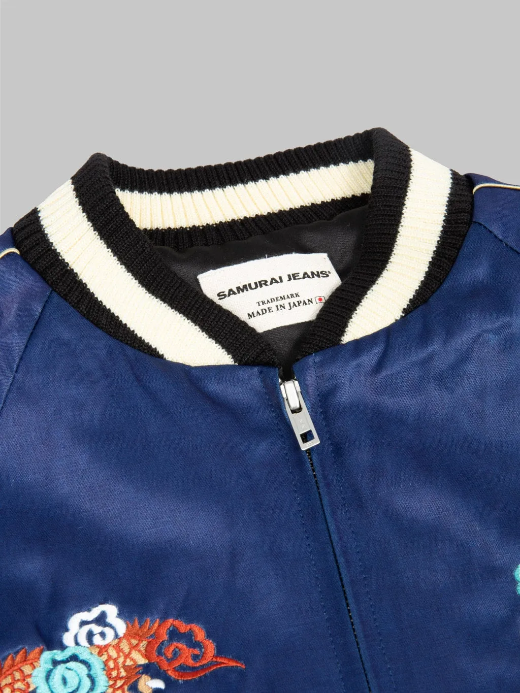 Samurai Jeans SJSKJ24 Sukajan Embroidered Satin Souvenir Jacket