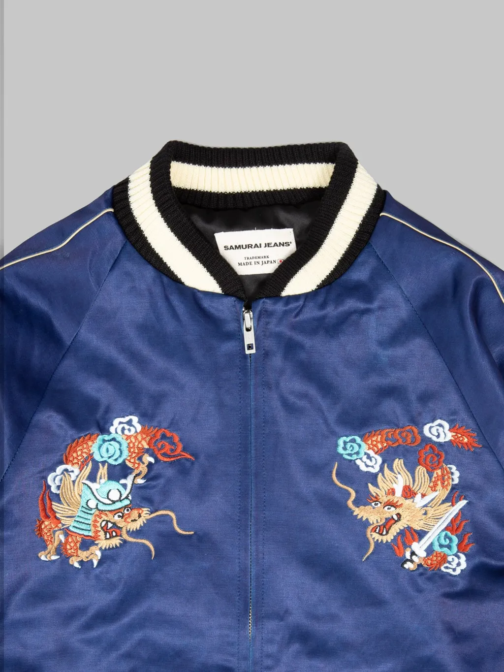 Samurai Jeans SJSKJ24 Sukajan Embroidered Satin Souvenir Jacket