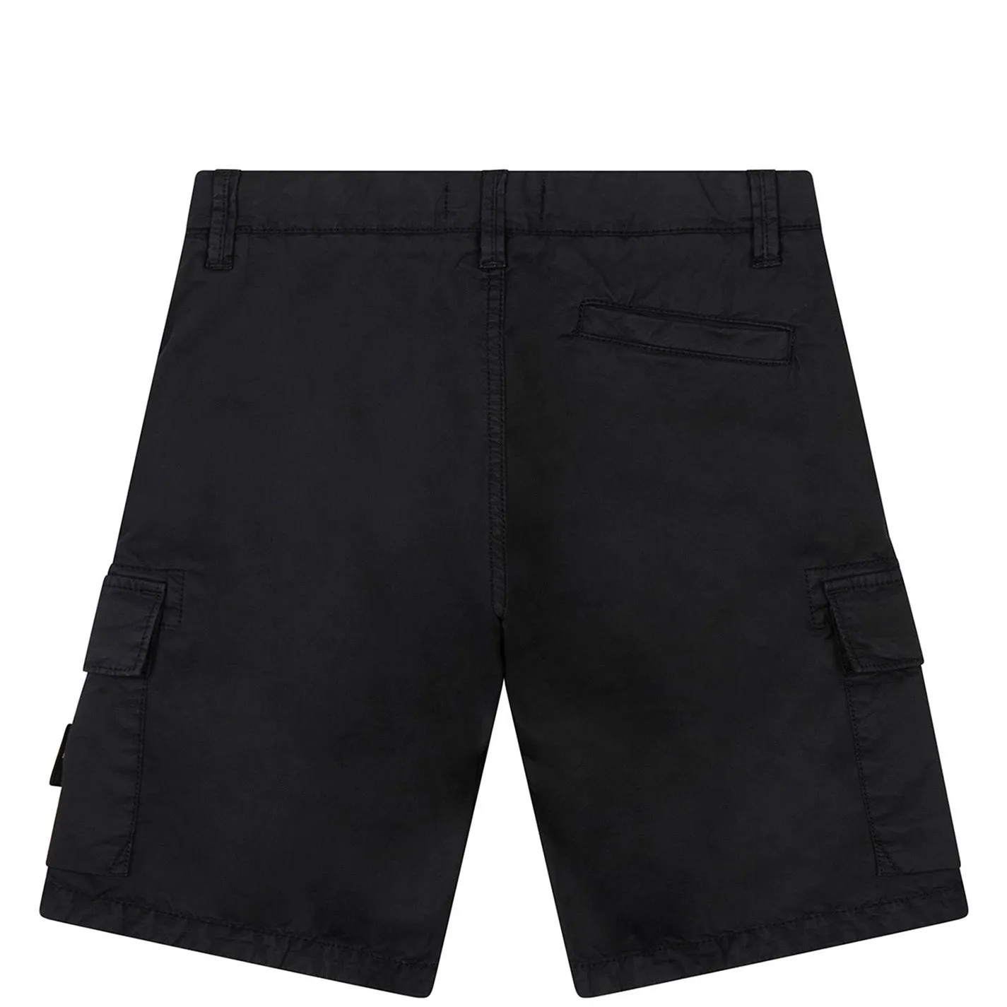 Stone Island Junior Black Cargo Shorts