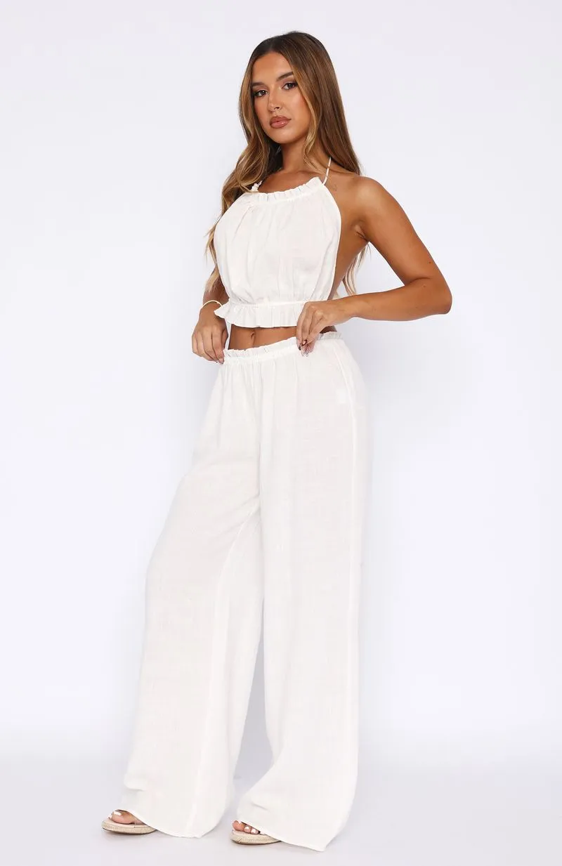 Take Me Away Pant White