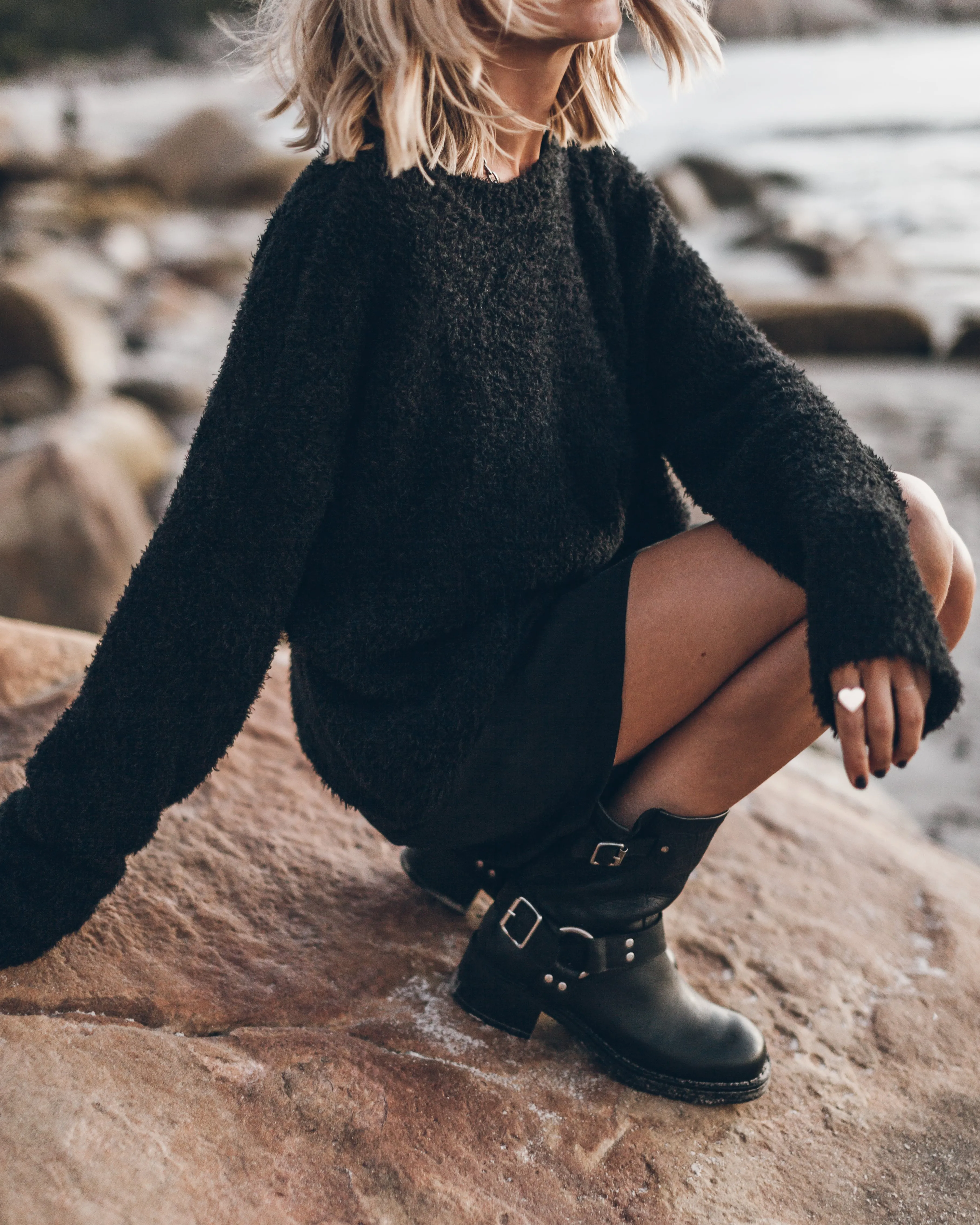 The Black Soft Knitted Sweater