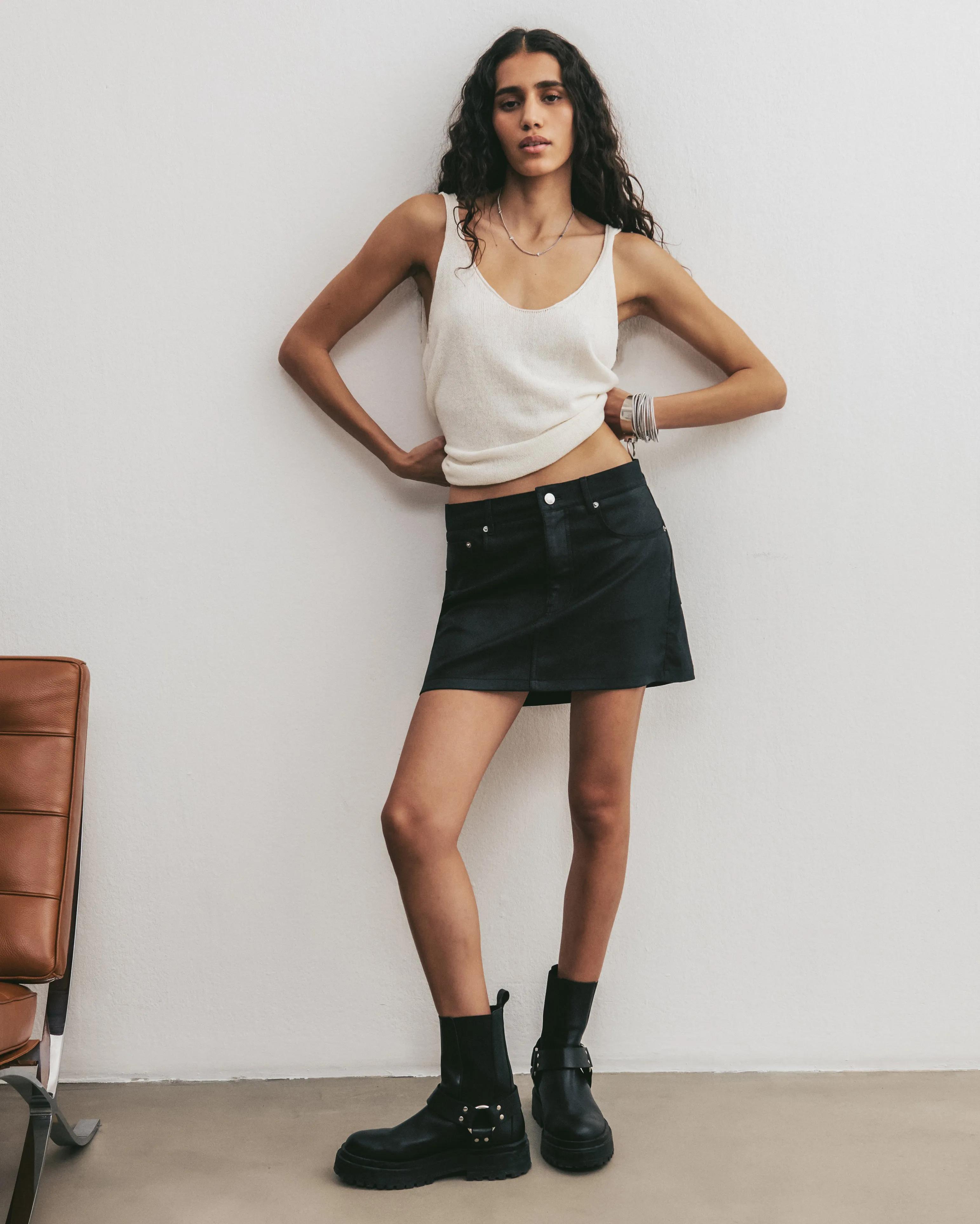 The Ecru Thin Knit Tank Top