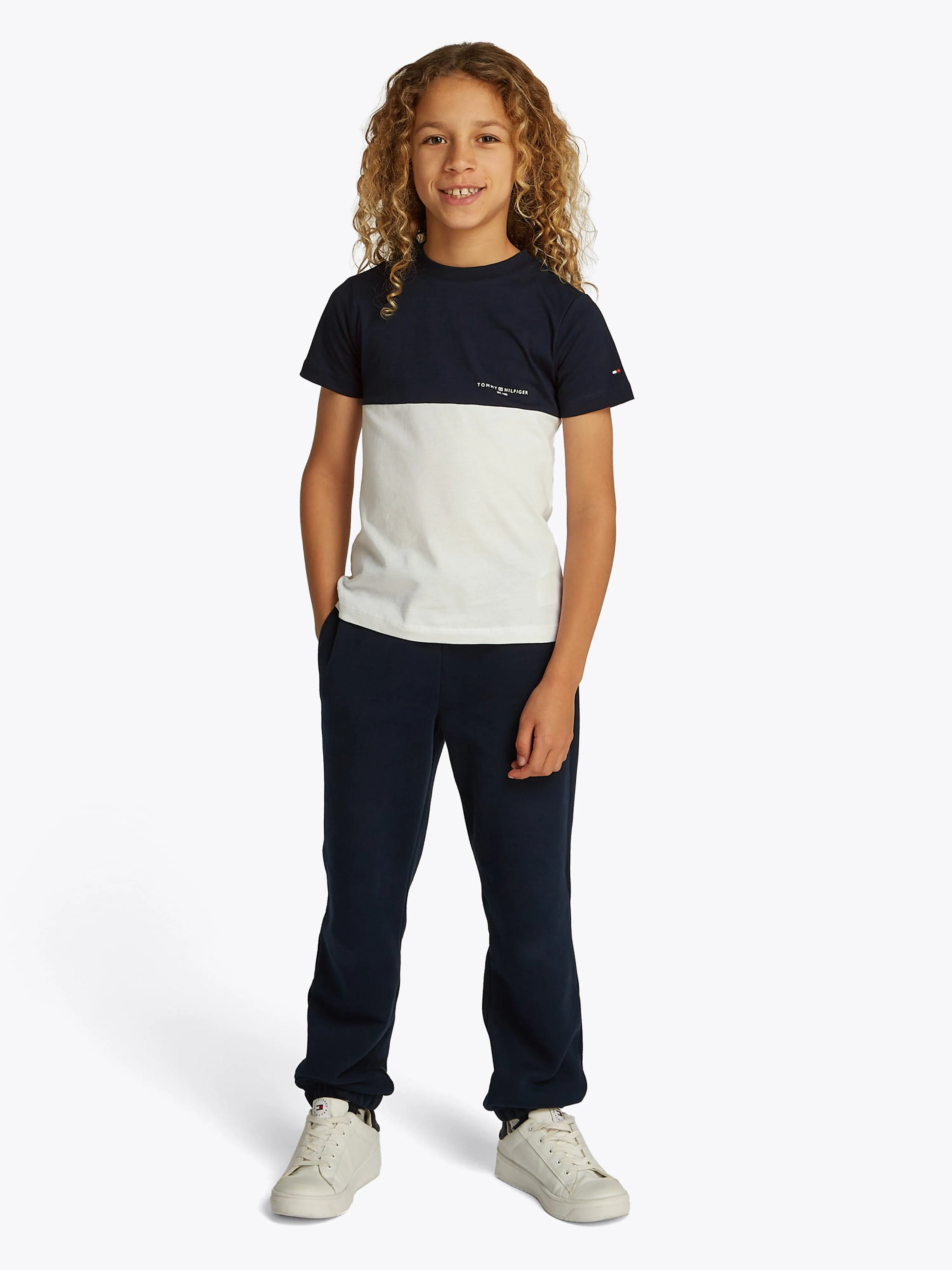 Tommy Hilfiger Boys Colourblock T-Shirt in Navy