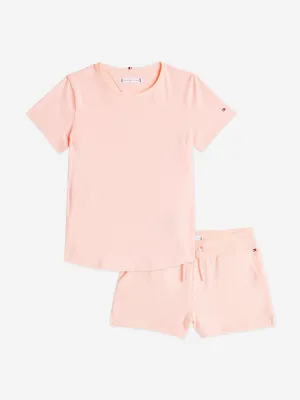 Tommy Hilfiger Girls T-Shirt and Shorts Set in Pink