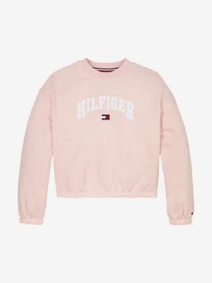 Tommy Hilfiger Girls Varsity Sweatshirt in Pink