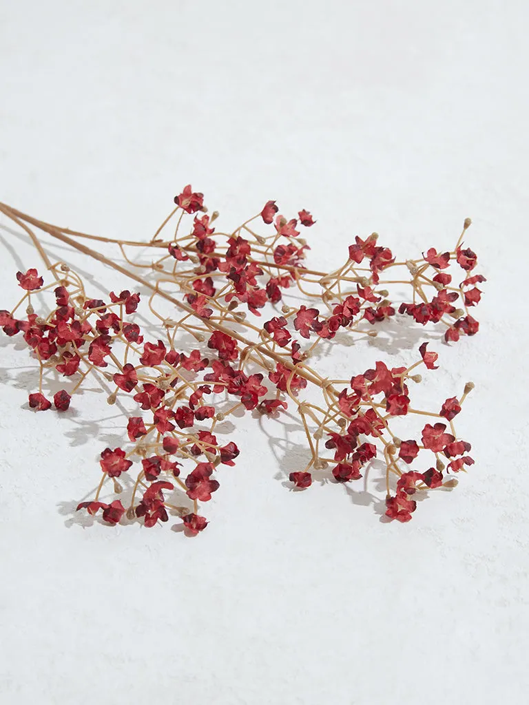 Westside Home Dark Red Gypsophilia Artificial Plant