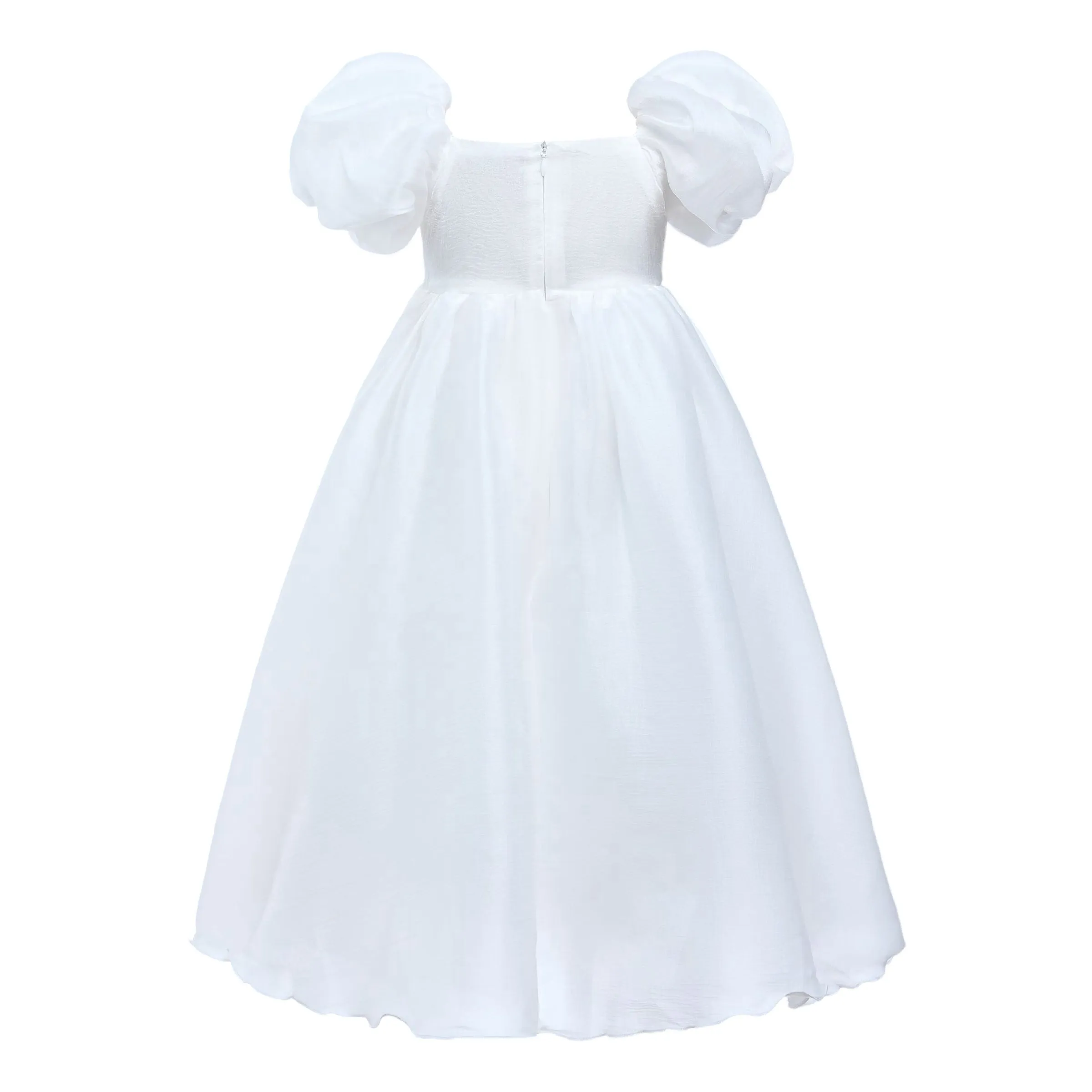 White Janelle Applique Teacup Gown