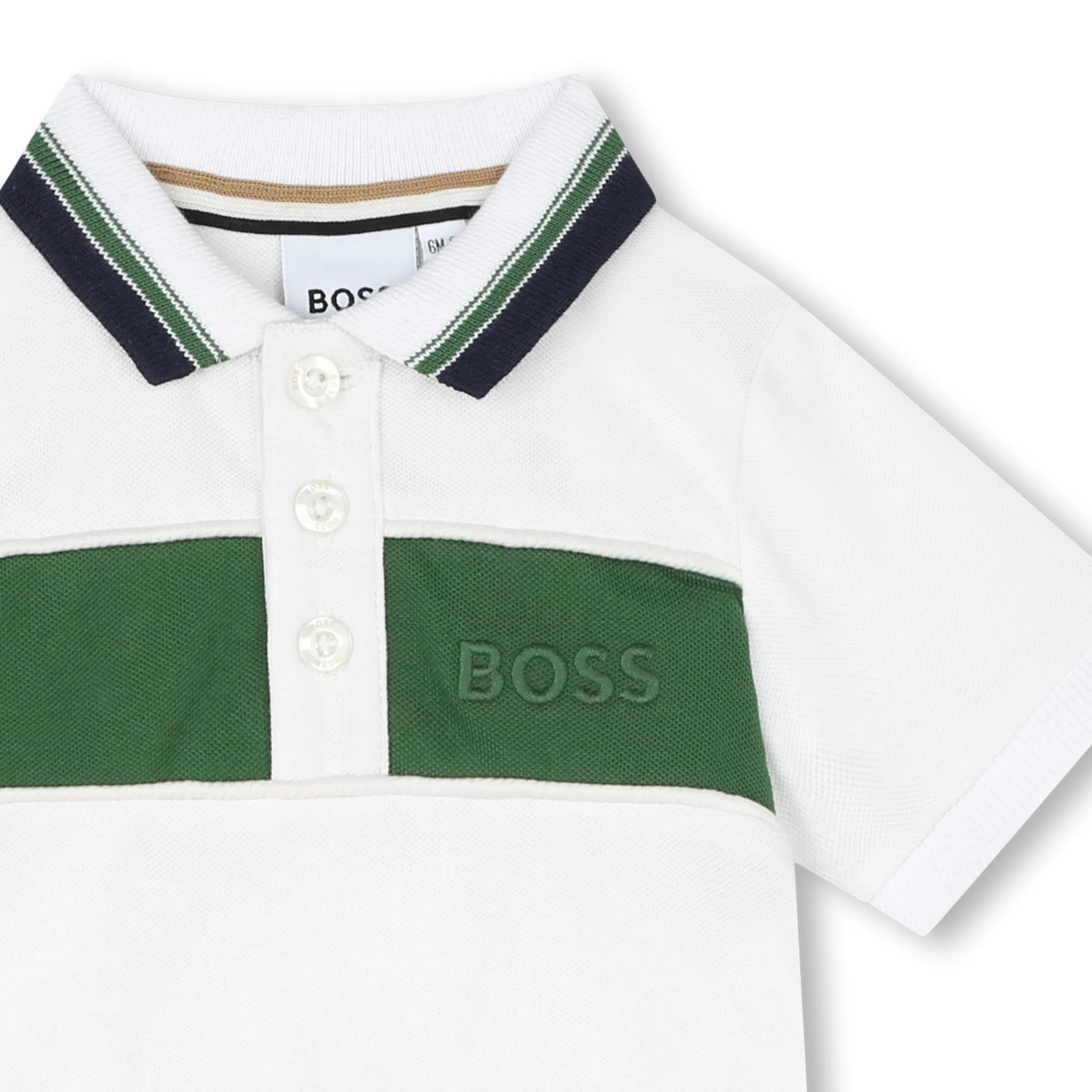 White Logo Polo