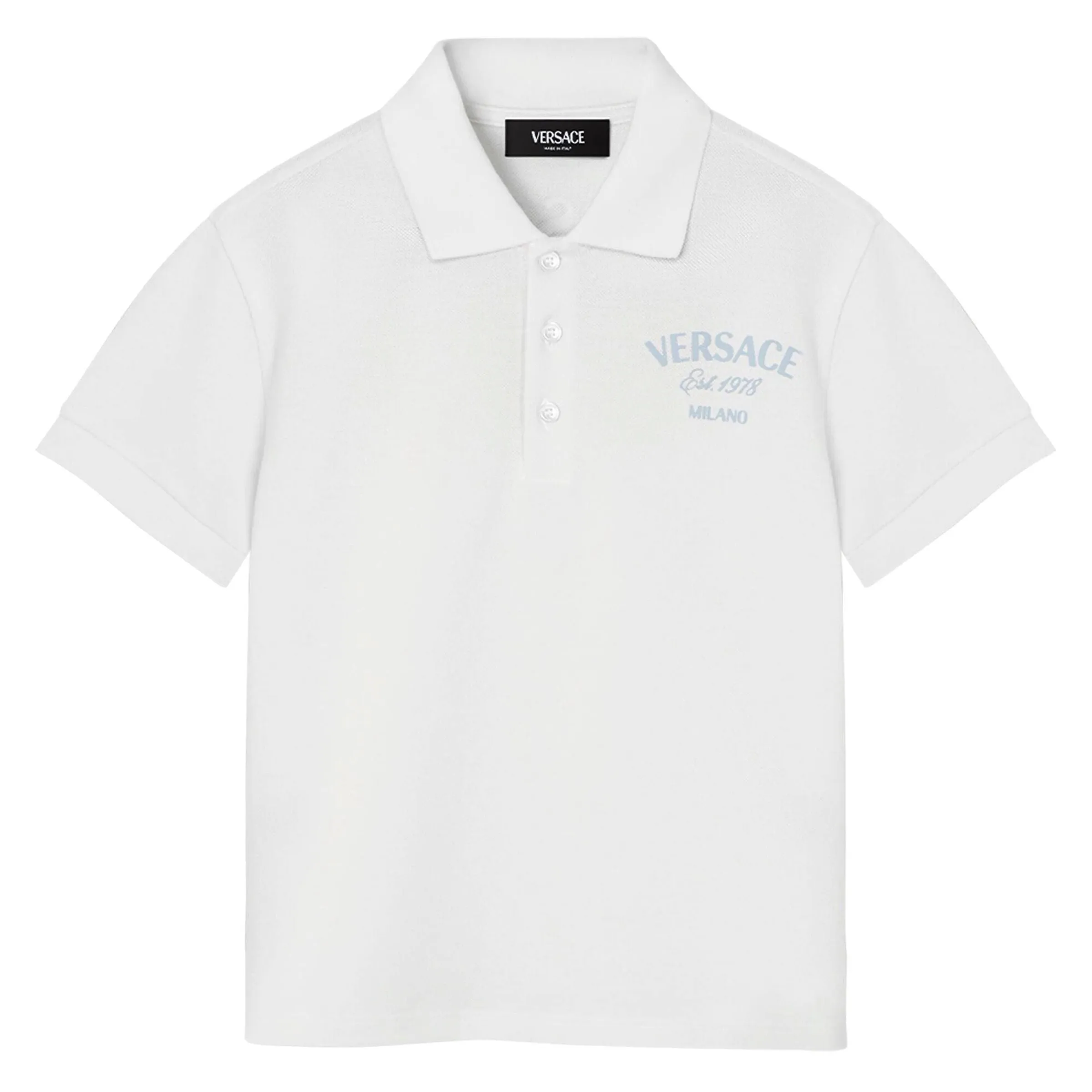 White Logo Polo
