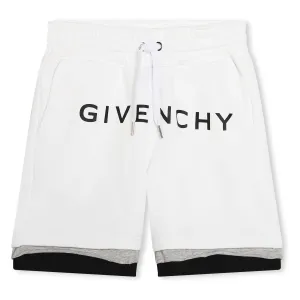 White Logo Shorts