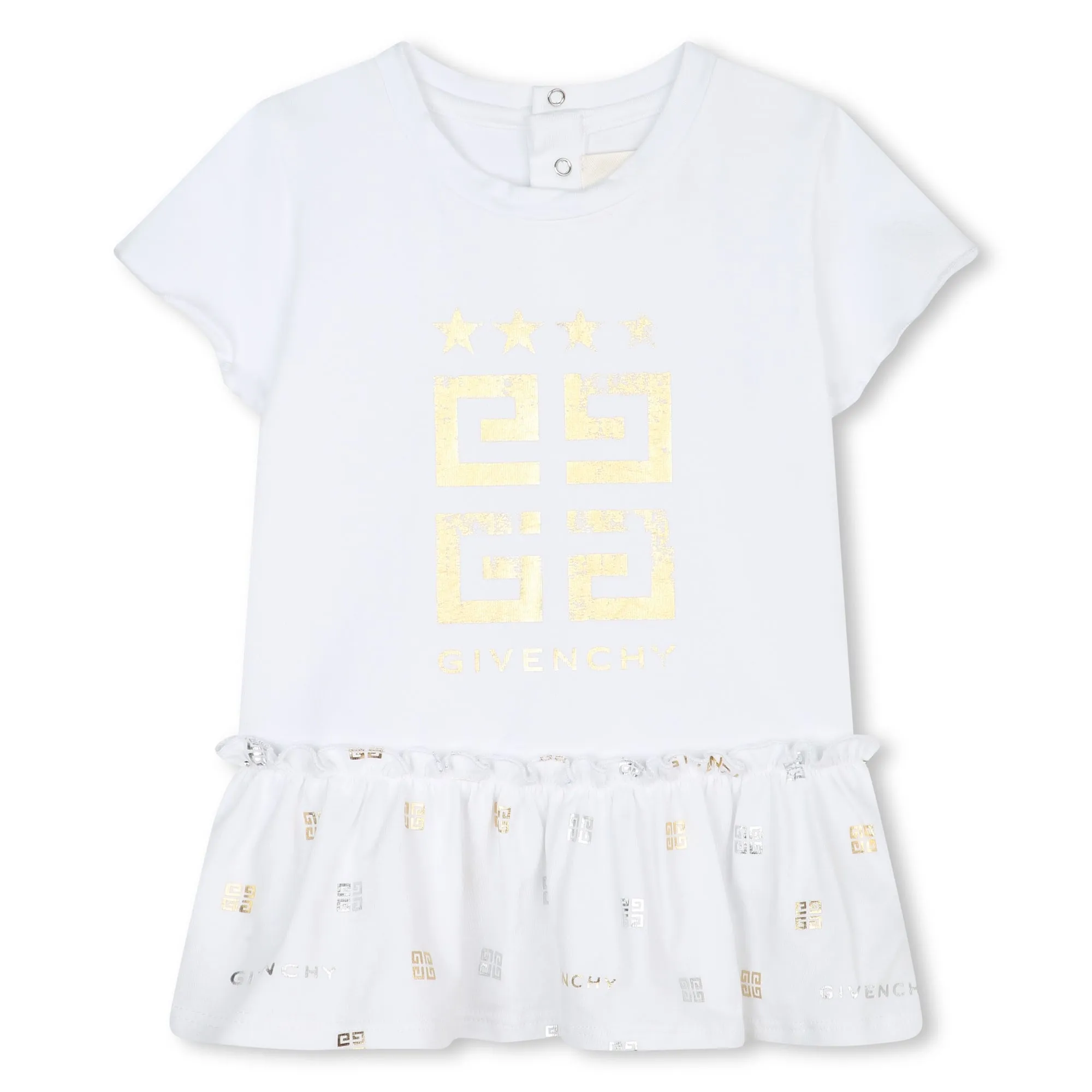 White Short Sleeved Dress