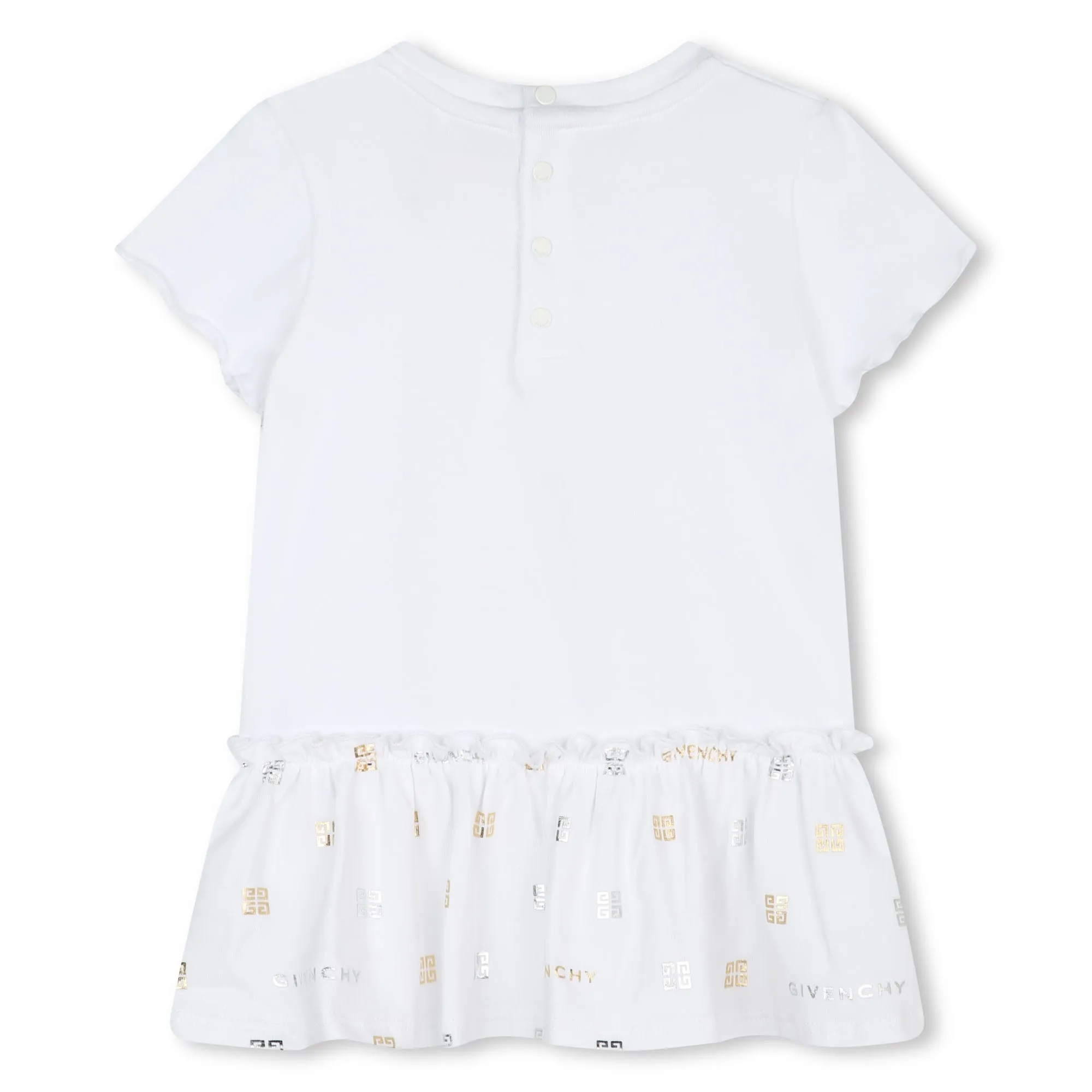 White Short Sleeved Dress