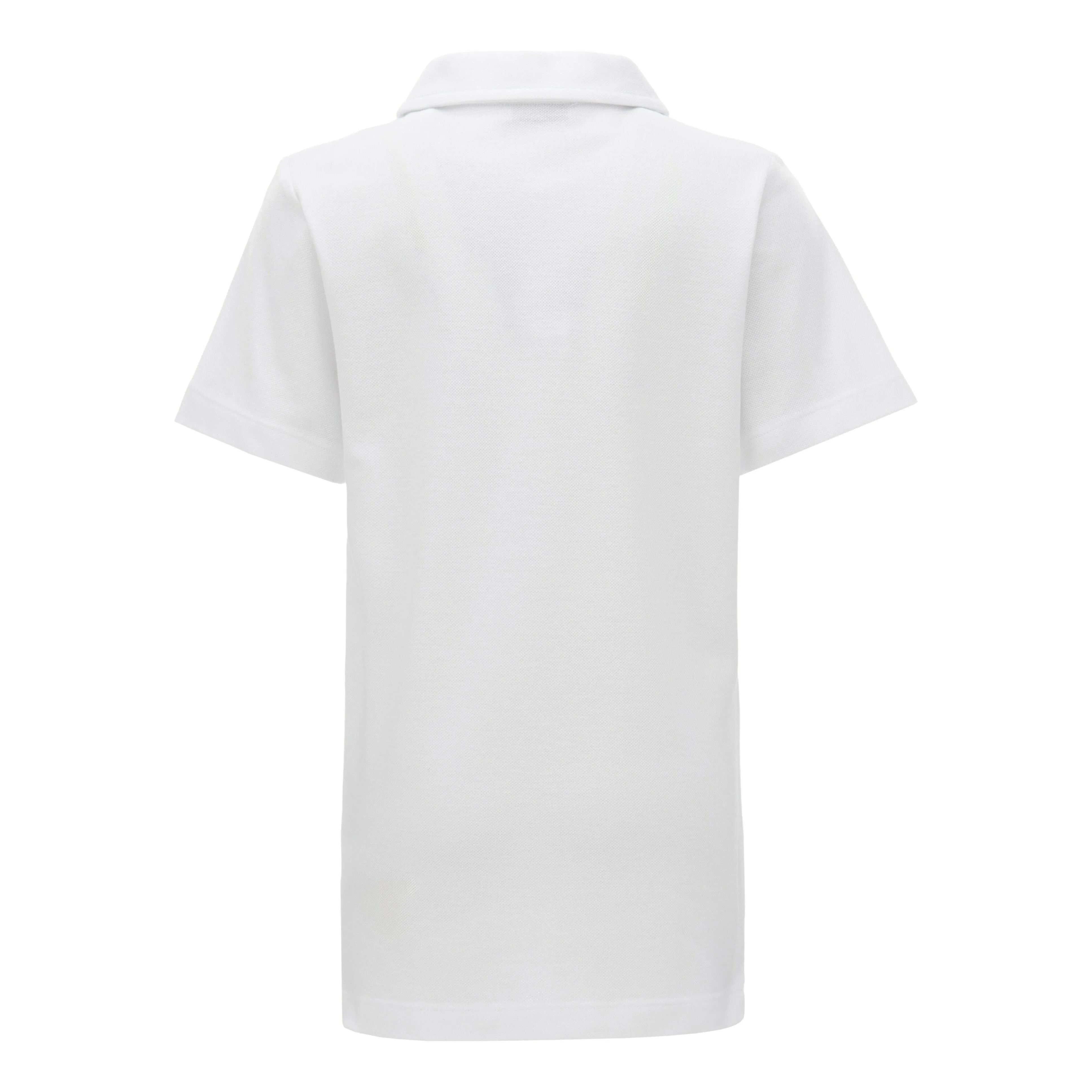 White Solid Logo Polo